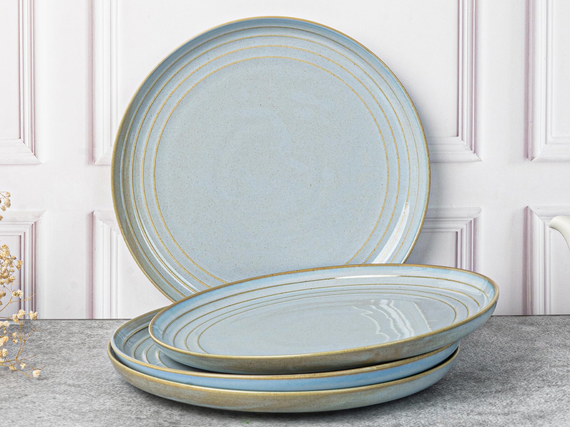 Bodhi House Arctic Blue Dinner Plates - Set of 4 -2
