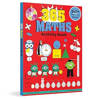 365 Maths Activity Book: Fun Activities and Practice Sheets Learn Counting, Addition & Subtraction Ages 4 7 3 Hours of Interactive Learning Paperback Big Book, 28 February 2022