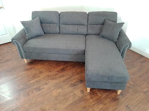 Miniatura 13 de Poundex Seccional reversible de 2 piezas (F6449) rojo paprika,Pizarra,Beige Bronceado,https://www.amazon.com/dp/undefined