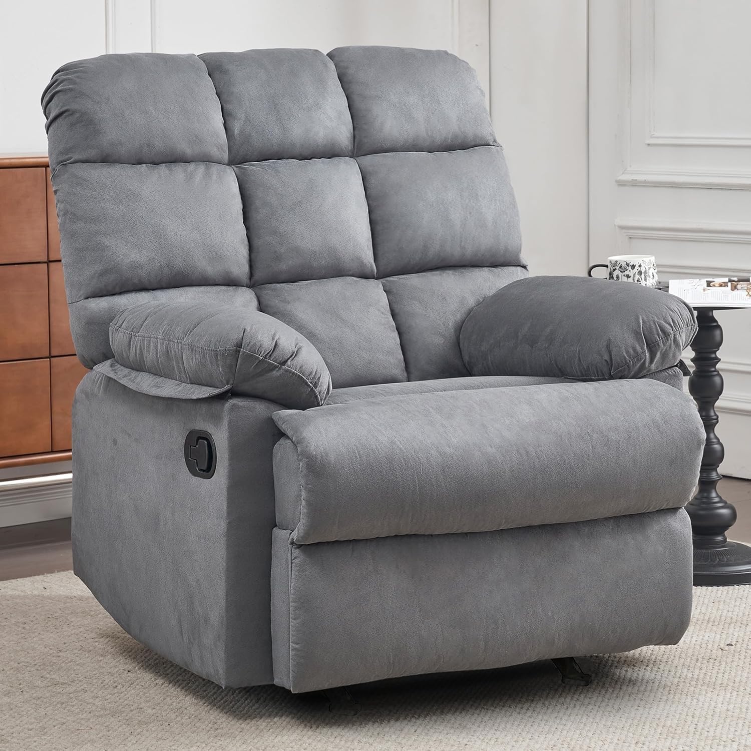 Electric Recliner Sofa with Oversized Power Lift, Genuine Leather Upholstery, Heat and Massage, Remote Control, USB Charge Ports, and Cup Holders for Elderly Adults