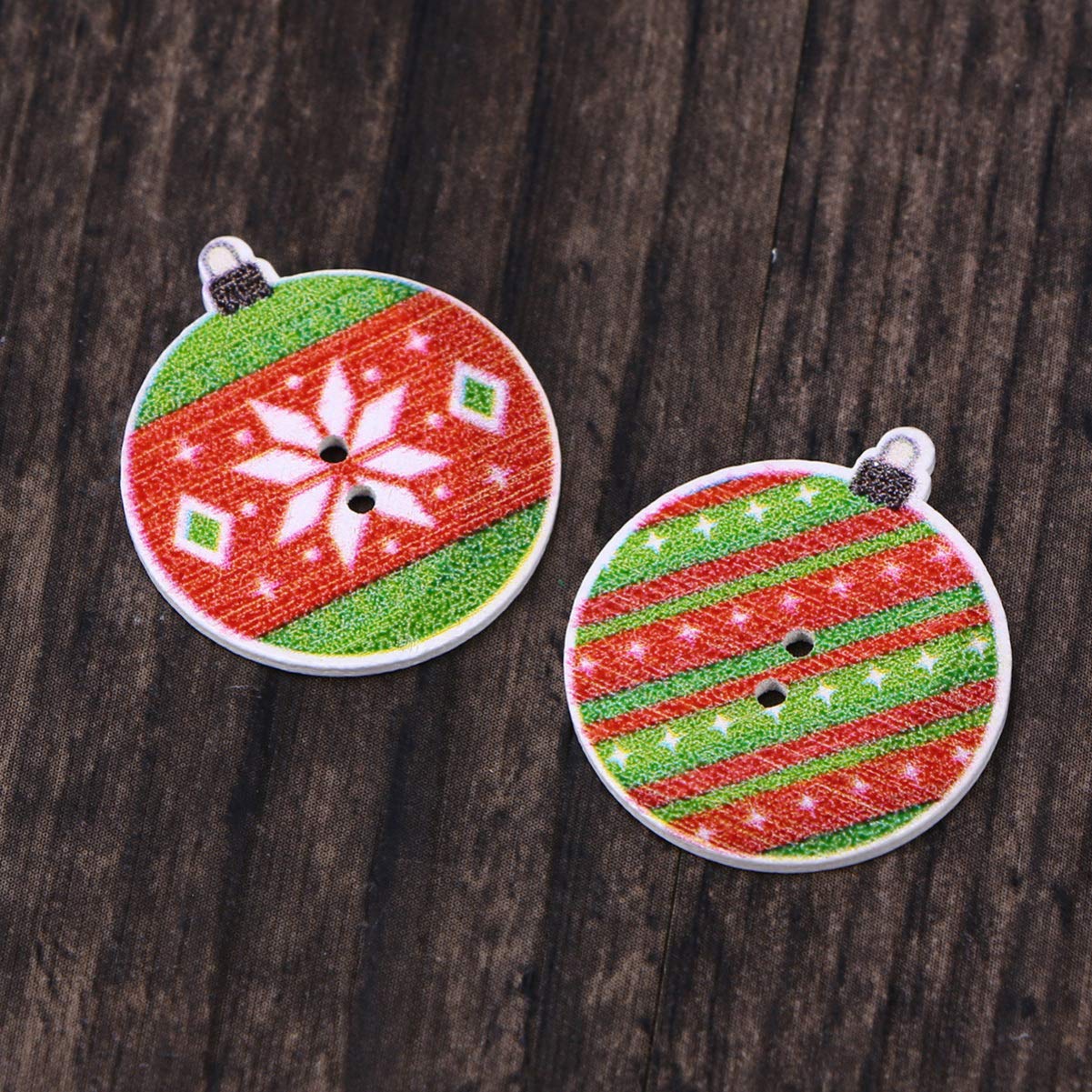 50 Stück Weihnachts-Holzknöpfe – Mini-Motive Wie Schneeflocken, Herzen & Stiefel Für DIY, Scrapbooking & Kartenbasteln