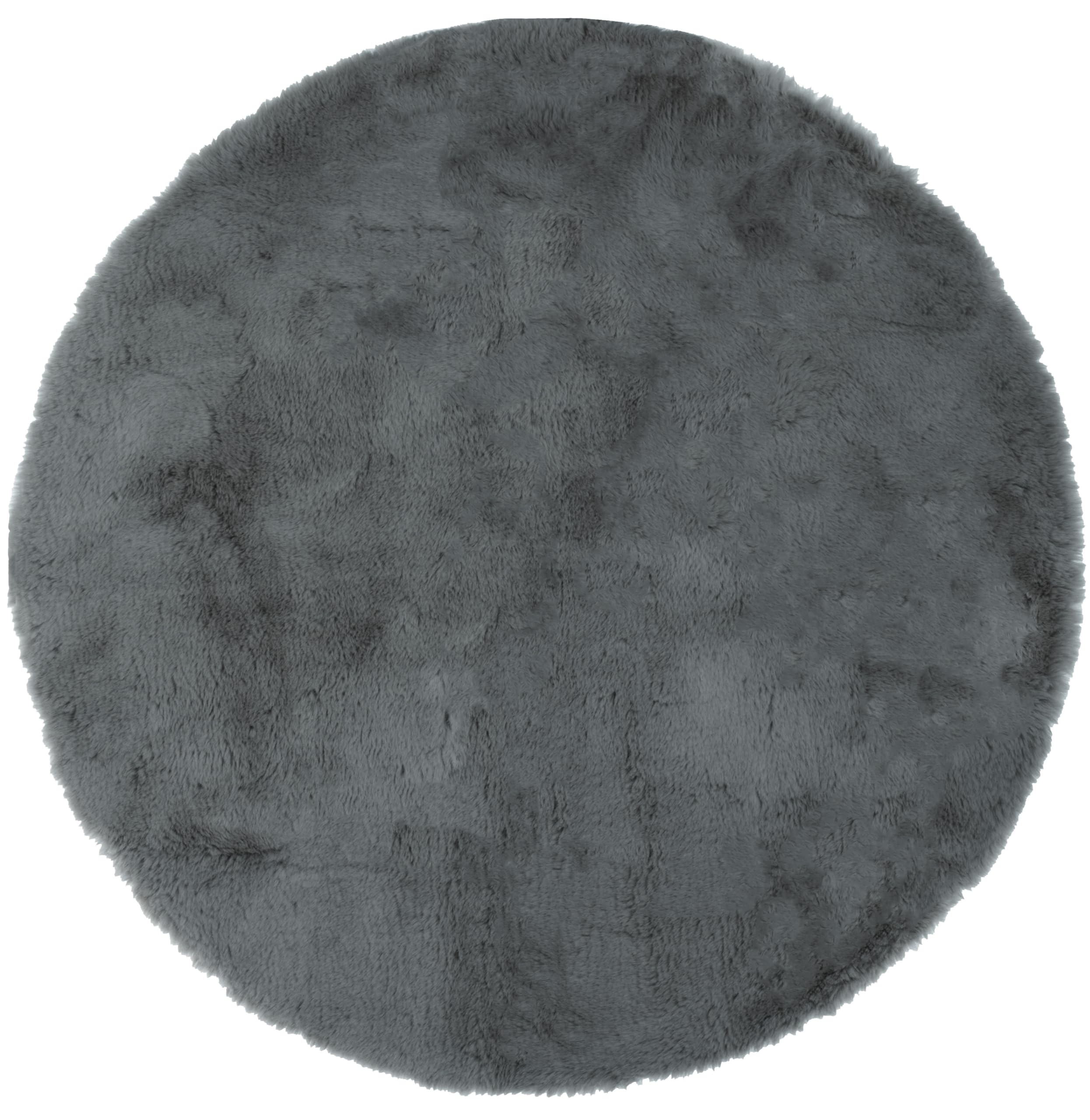 Tapis rond en fourrure synthétique aspect peau d'agneau premium