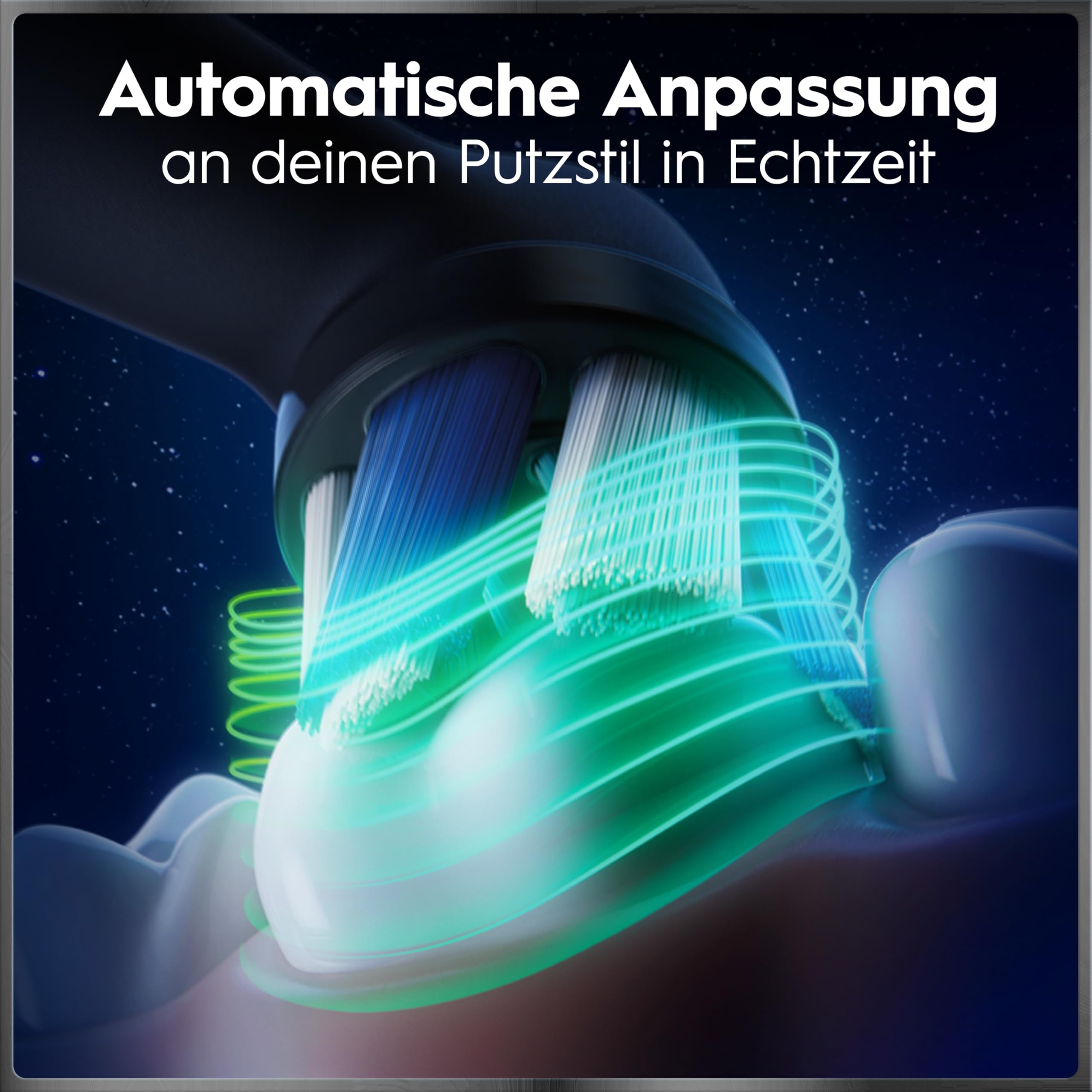 Oral-B iO Series 10 Elektrische Zahnbürste, Schwarz | Inkl. 3 Aufsteckbürsten, Lade-Reise-Etui, iOSense, Electric Toothbrush mit 7 Putzmodi für Zahnpflege