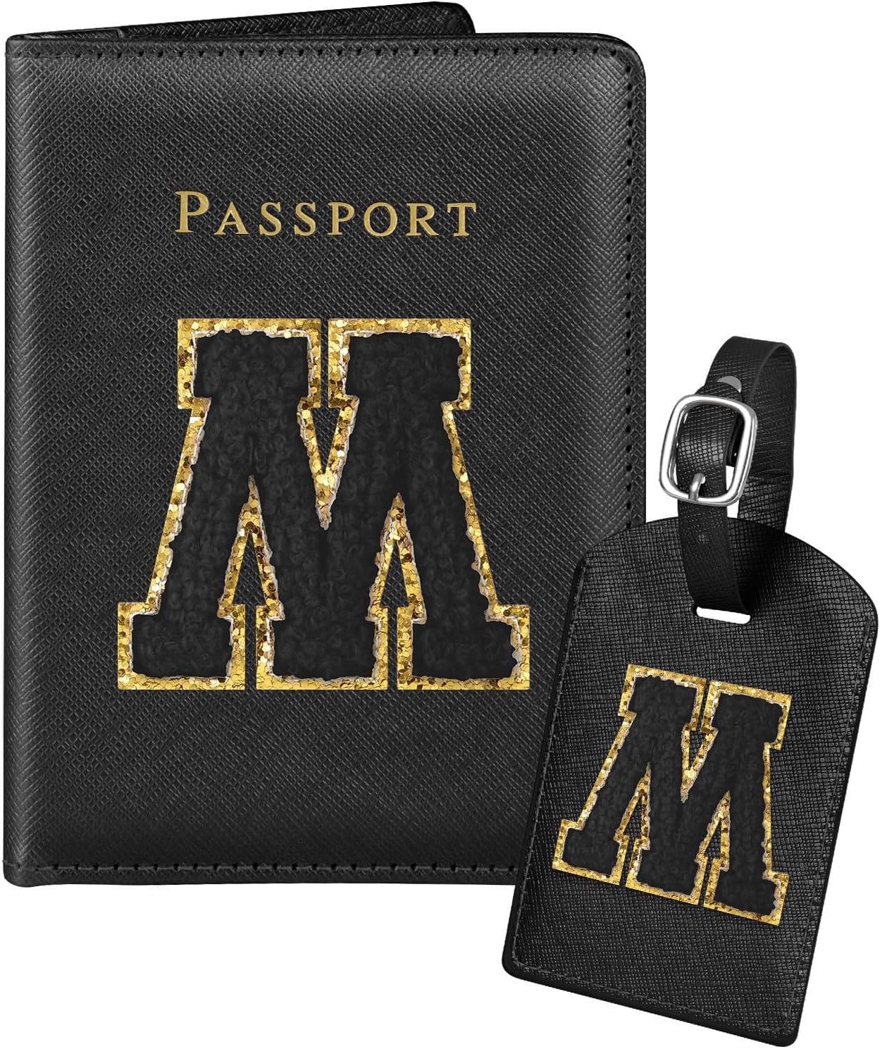 Slohif Passport Holder Initial Lugguage Tag Set Suitcase Cover Wallet Case for Travel Women – Leather Letter Passport Book Personalized Organizer Card Protector Sleeve Essentials Slim Carrier Black M Slohif Passport Holder Initial Lugguage Tag Set Suitcase Cover Wallet Case for Travel Women – Leather Letter Passport Book Personalized Organizer Card Protector Sleeve Essentials Slim Carrier Black M