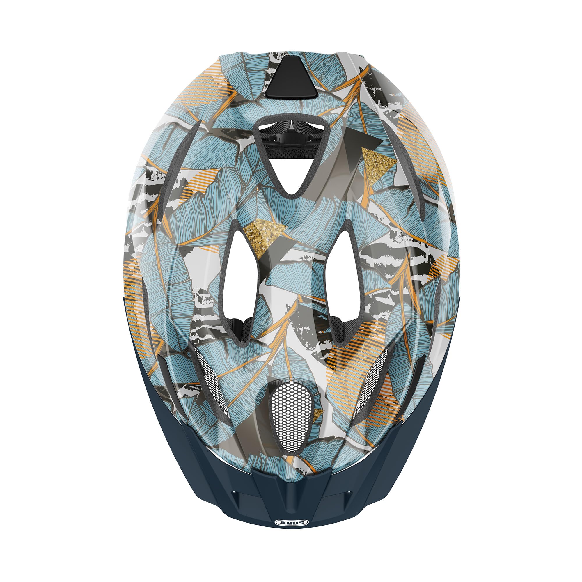 ABUS Casco de Bicicleta Aduro 2.0 con Luz, Azul Claro/Naranja, Talla S | Casco deportivo urbano, conexión In-Mold EPS y policarbonato, buena ventilación, reflectores