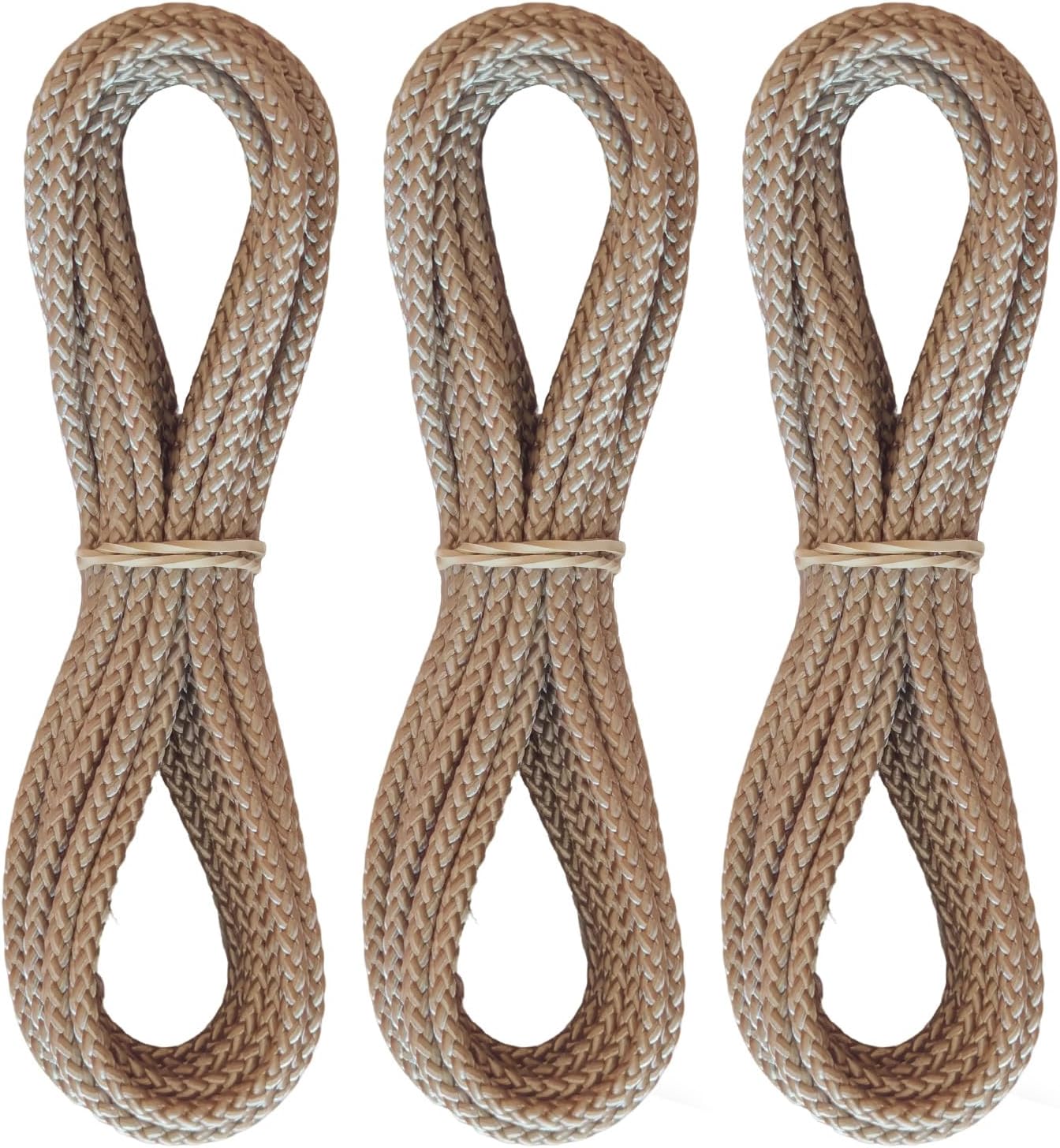 3-Pack Continuous Cord Loop 3.5mm 6ft Suitable for All Major Brands, Suitable for Cord Loops on Honeycomb, Cellular Shades, Roman, Pleated, Roller Shades (Silver)