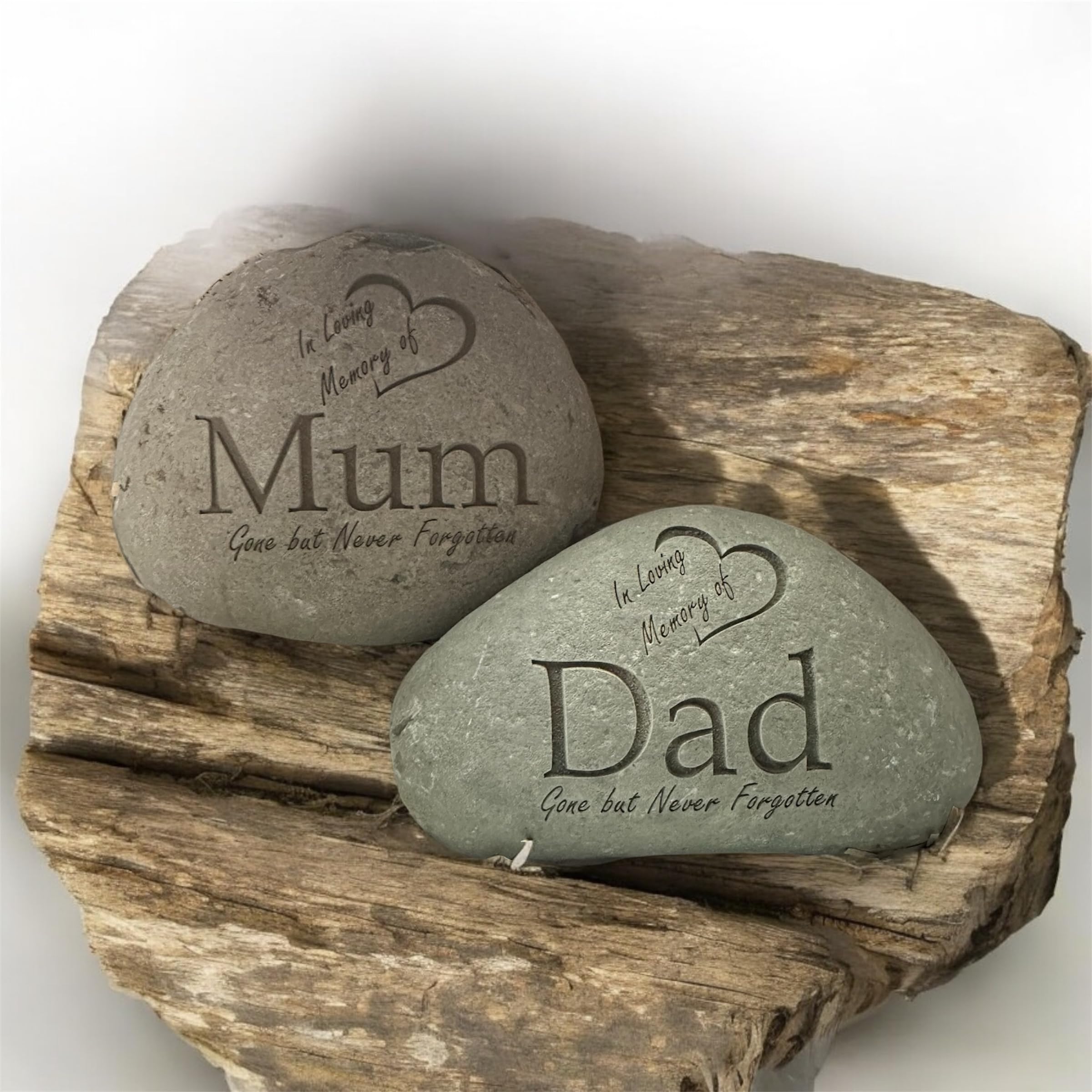 Personalised Memorial Natural Pebble/Stone, Custom Deep Laser Engraved, Gift Box, Memorial Gift, Grave Marker, Small, Medium, Large, XL