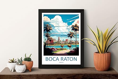 Miniatura 2 de Boca Raton Viajes Impreso Arte de Pared Boca Ratón Colgante de Pared Decoración del Hogar Boca Raton Amantes del Arte de Florida Amante del Arte
