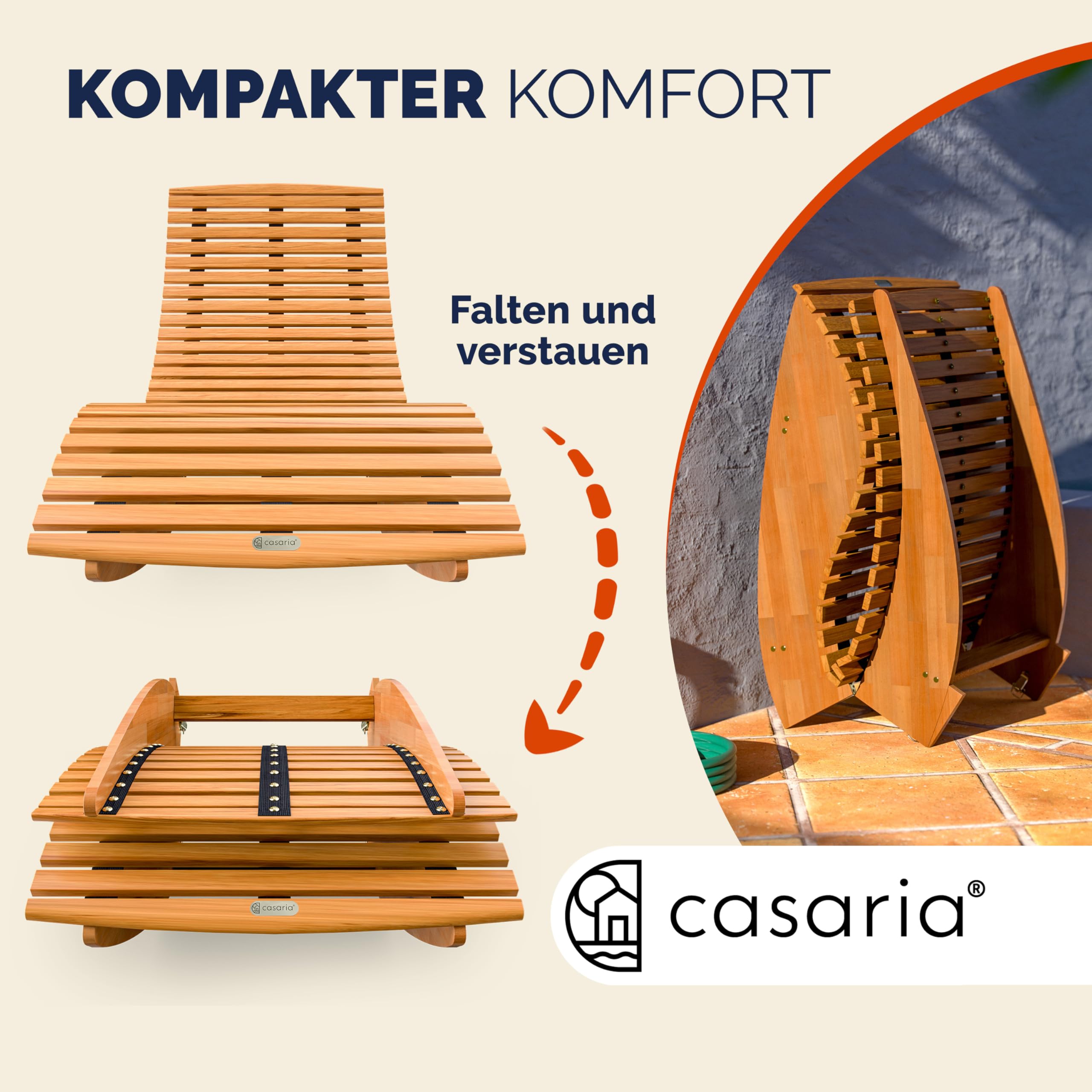 Casaria Polyrattan Ligstoel – Incl. Kussen tot 160 Kg - Zwart Crème | bol
