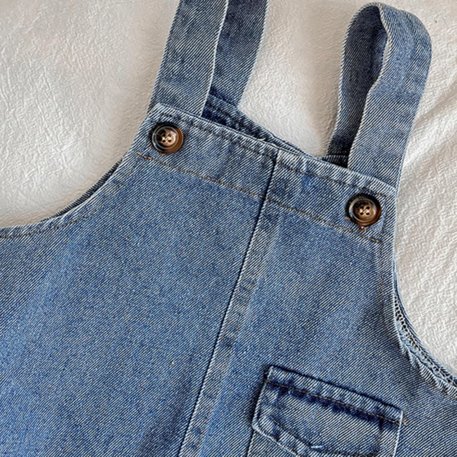 Baby Boys Girls Denim Romper Overalls Pants, Suspender Jeans Jumpsuit with Snaps Infant Spring Fall Outfit - Image 4