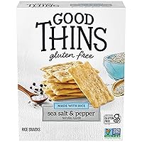Vista 21 de Good Thins Galletas saladas de tres quesos con arroz y queso sin gluten, galletas para bocadillos a granel, 6 cajas de 3.5 onzas
