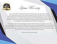 Vista 6 de Gem Stone King Anillo de plata chapada en oro amarillo de 18 quilates con topacio azul Londres y topacio blanco para mujer