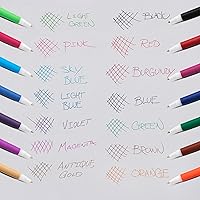 Vista 7 de Bolígrafo Pentel GlideWrite con tinta TechniFlo, (1.0mm) trazo medio, tinta azul claro, caja de 12 (BX910-S1)