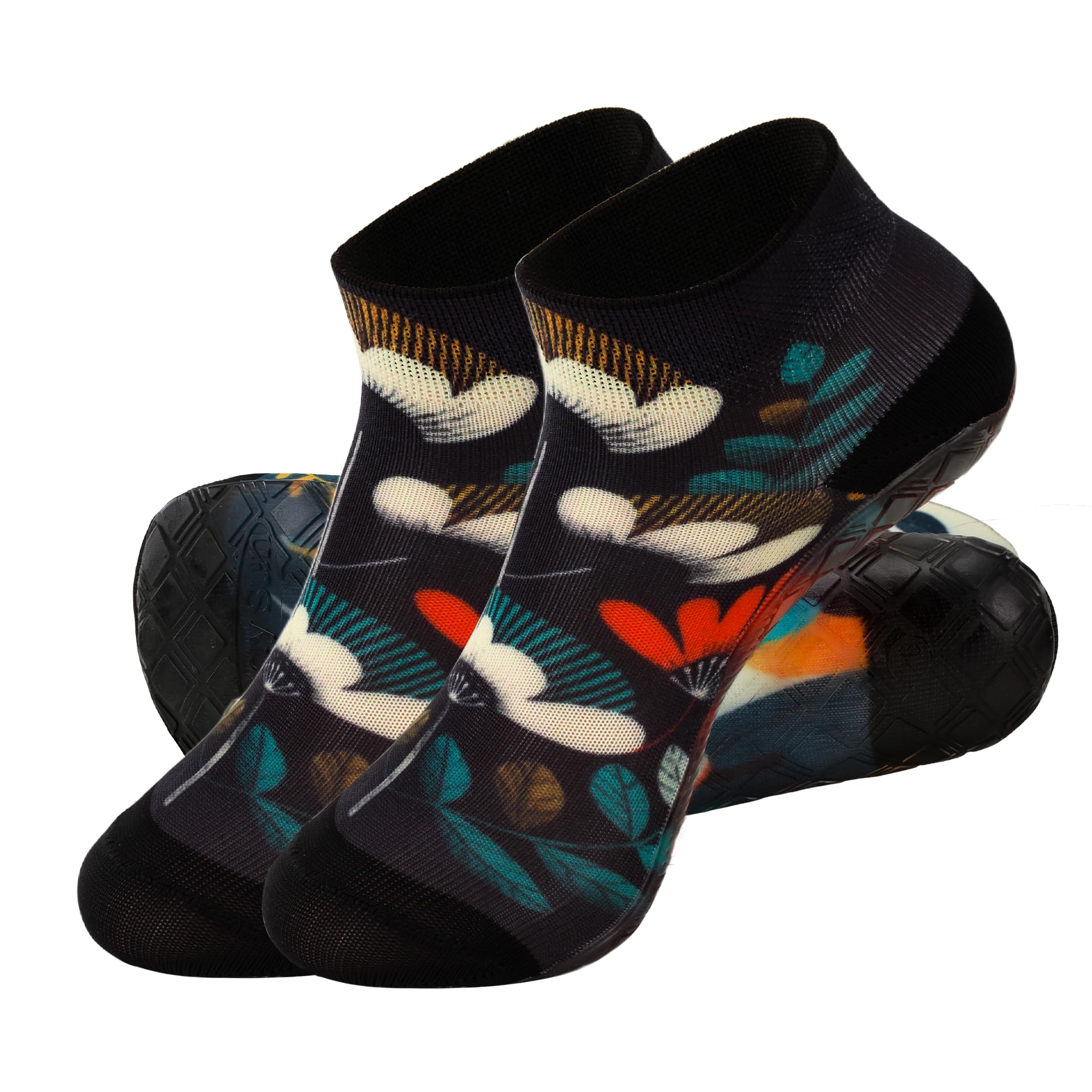 RANDY SUN Sockenschuhe Damen & Herren, Barfuß Beach Socken, Schnell Trocknend Strandsocken, für Beachvolleyball, Yoga, Surfen, 1 Paar