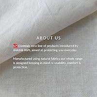 Vista 9 de SHASHE Paquete de 5 cubrebocas de lino y algodón, 3 capas, lavable, reutilizable