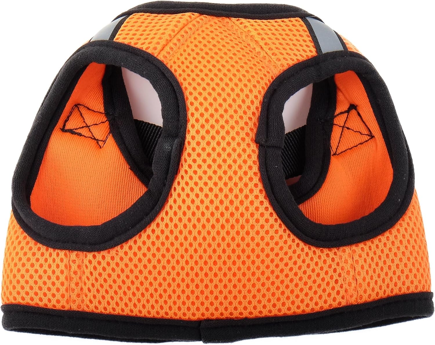 THE WORTHY DOG Step-in Dog Harness for Large Dogs, Comfortable Mesh, Reflective, Strong Hook and Loop Closure, Quick Release Buckle, Orange, X-Large