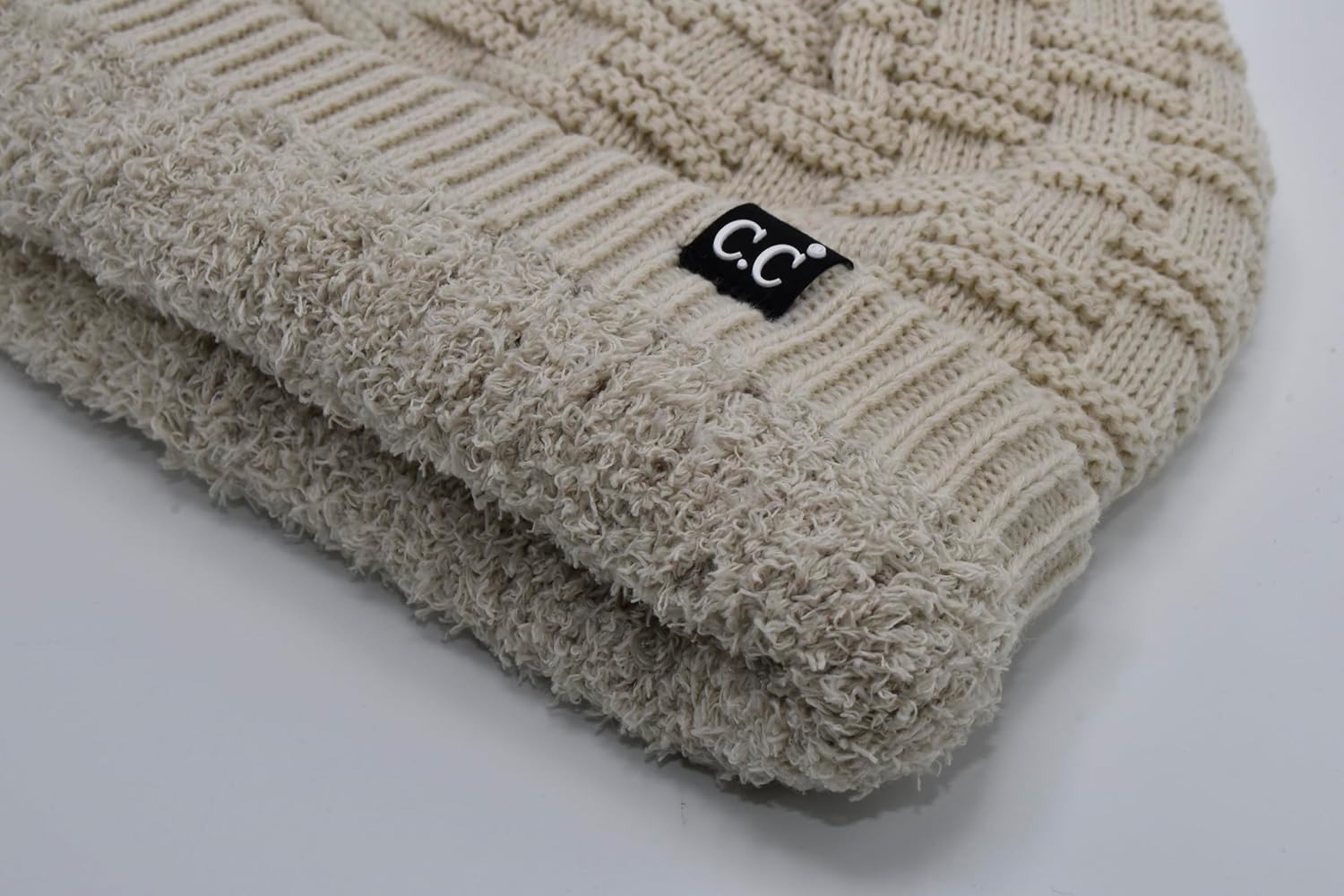 C.C Fuzzy Lined Beanie, Thick Soft Knit Winter Hat, Warm Cozy Skull Cap for Women & Men - Image 4