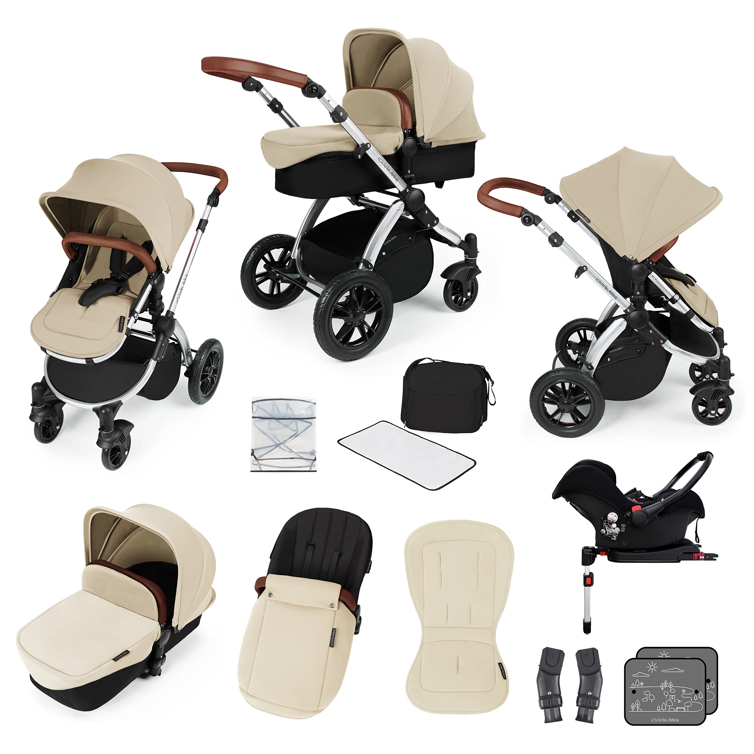 Pram Ickle Bubba Sand Ickle Bubba Stomp V2 3-in-1 Travel System