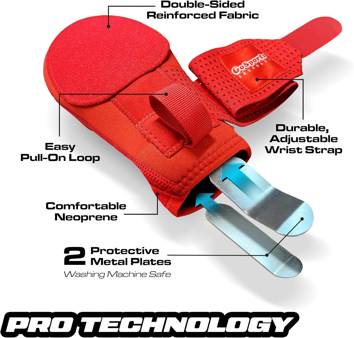 GoSports Sliding Mitts for Baseball & Softball - Youth and Adult Sizes - Right & Left Hand Protective Base Running Gloves