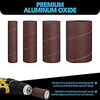 Vista 2 de LINE10 Tools Paquete de 12 mangas de lijado de husillo, 2 pulgadas de largo, gruesas, grano 60