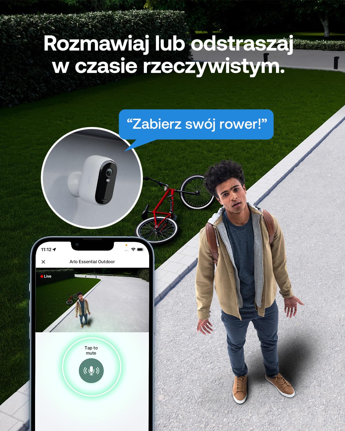 Arlo Essential 3 HD bezprzewodowa kamera bezpieczeństwa na zewnątrz (2), 1080p, kolorowy obraz w nocy, światło, czujnik ruchu, syrena, dwukierunkowy dźwięk, inteligentny dom, z Testowy Plan Secure