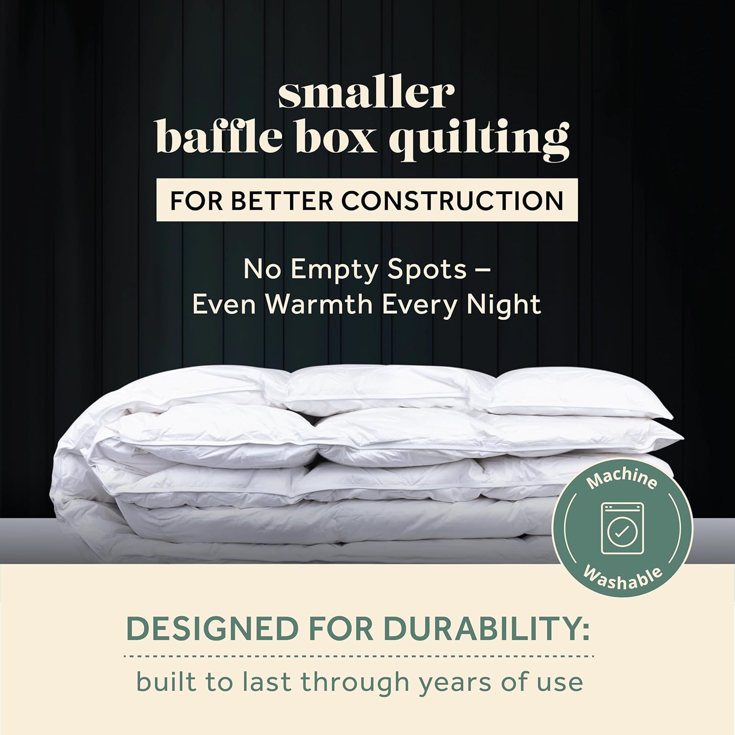 ComfyDown RoyalRest Comforter, 750+ Fill Power, Luxury European Goose Down, 100% Egyptian Cotton Cover with 400 Thread Count, All-Season, Machine Washable - Made in USA (Queen XL 90" x 92")