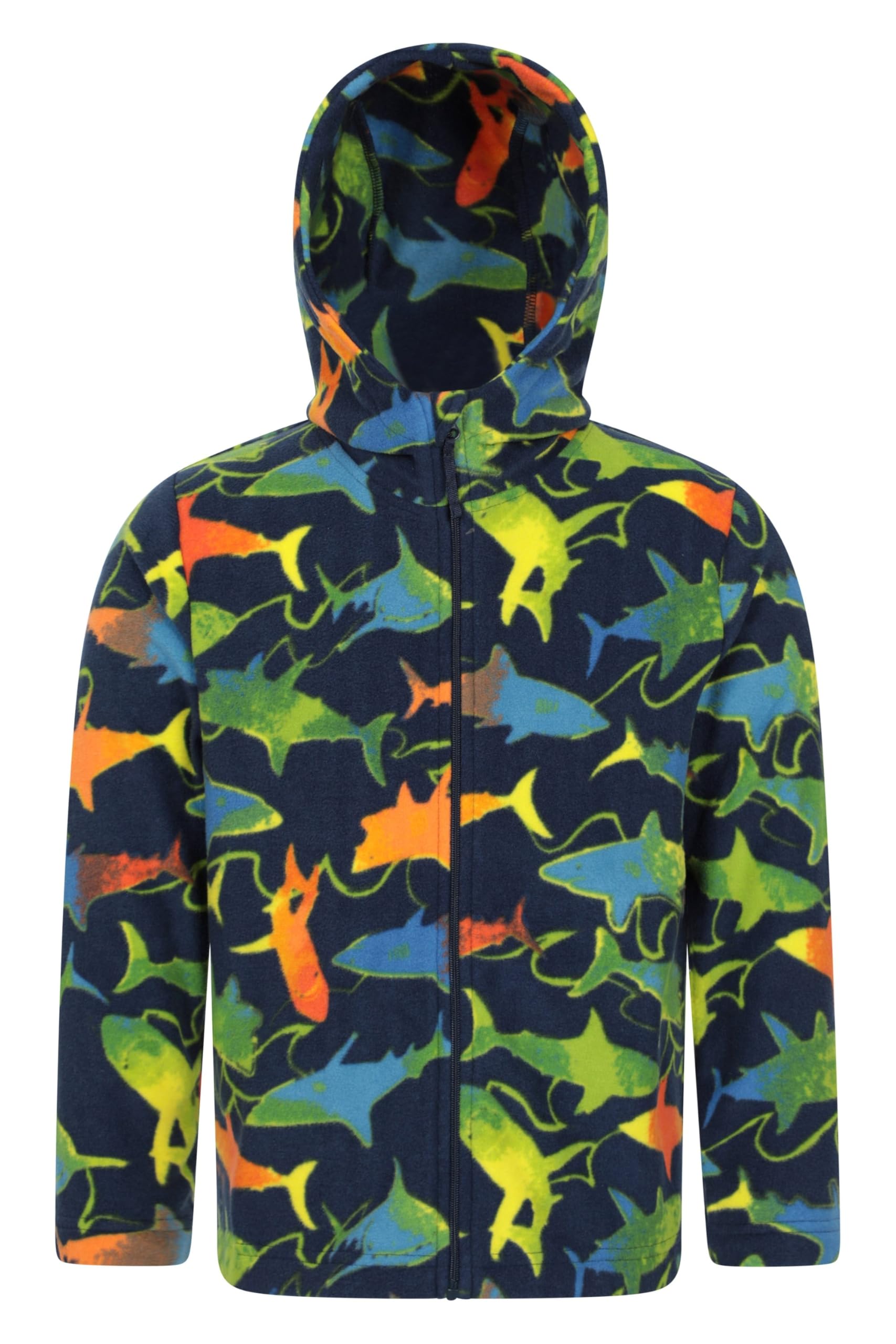Mountain Warehouse Pursuit Kids Fleece - Printed, Lightweight Microfleece Jacket, Breathable Childrens Pullover, Quick Dry - For Spring Summer, Camping & Travel Mixed Kids Size 9-10 Years