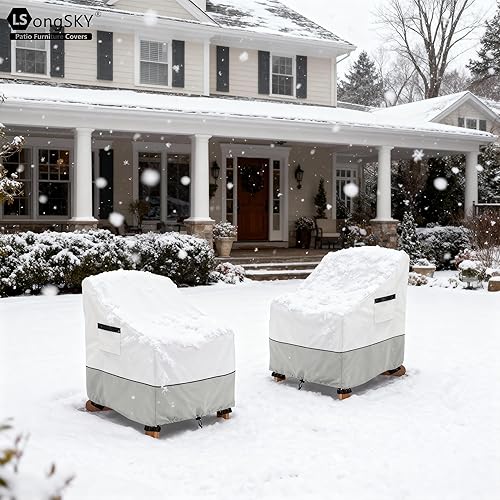 Miniatura 6 de Paquete de 2 fundas para sillas Adirondack de patio, impermeables, resistentes, para exteriores, fundas para sillas de patio Adirondack para sillas