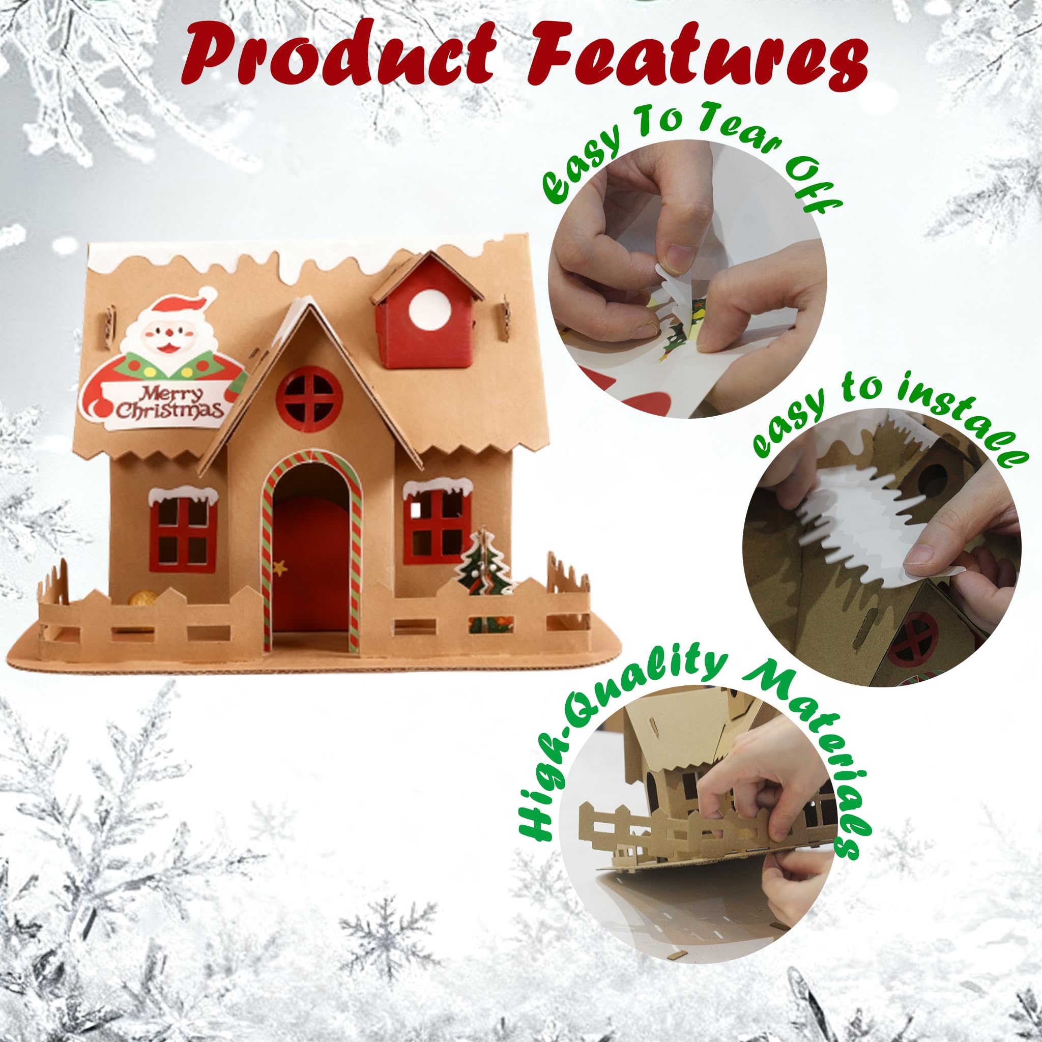 Snapklik.com : Christmas Gingerbread House Kit 2pack DI Cardboard ...