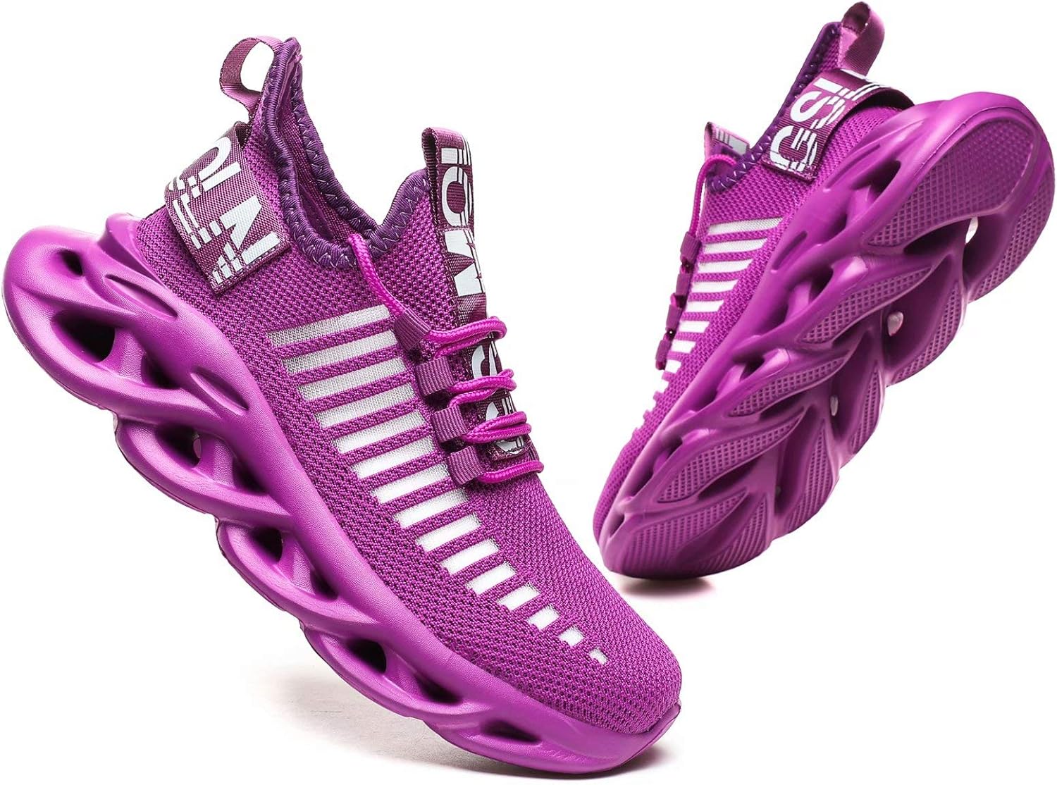 GSLMOLN Women Walking Shoes Non Slip Comfortable Lightweight Running Sneakers for Athletic Gym Workout Jogging Causal Tennis Shoes Purple Size 7-7.5