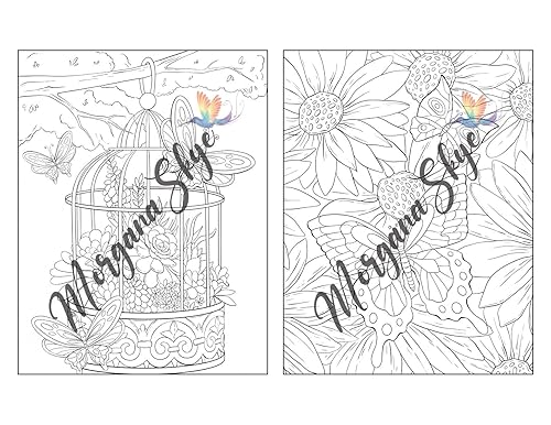 Miniatura 14 de 100 Nature Scenes A Whimsical Coloring Book Featuring 100 Fun and Relaxing Nature Inspired Designs with Cute Animals, Beautiful Flowers, Lovely