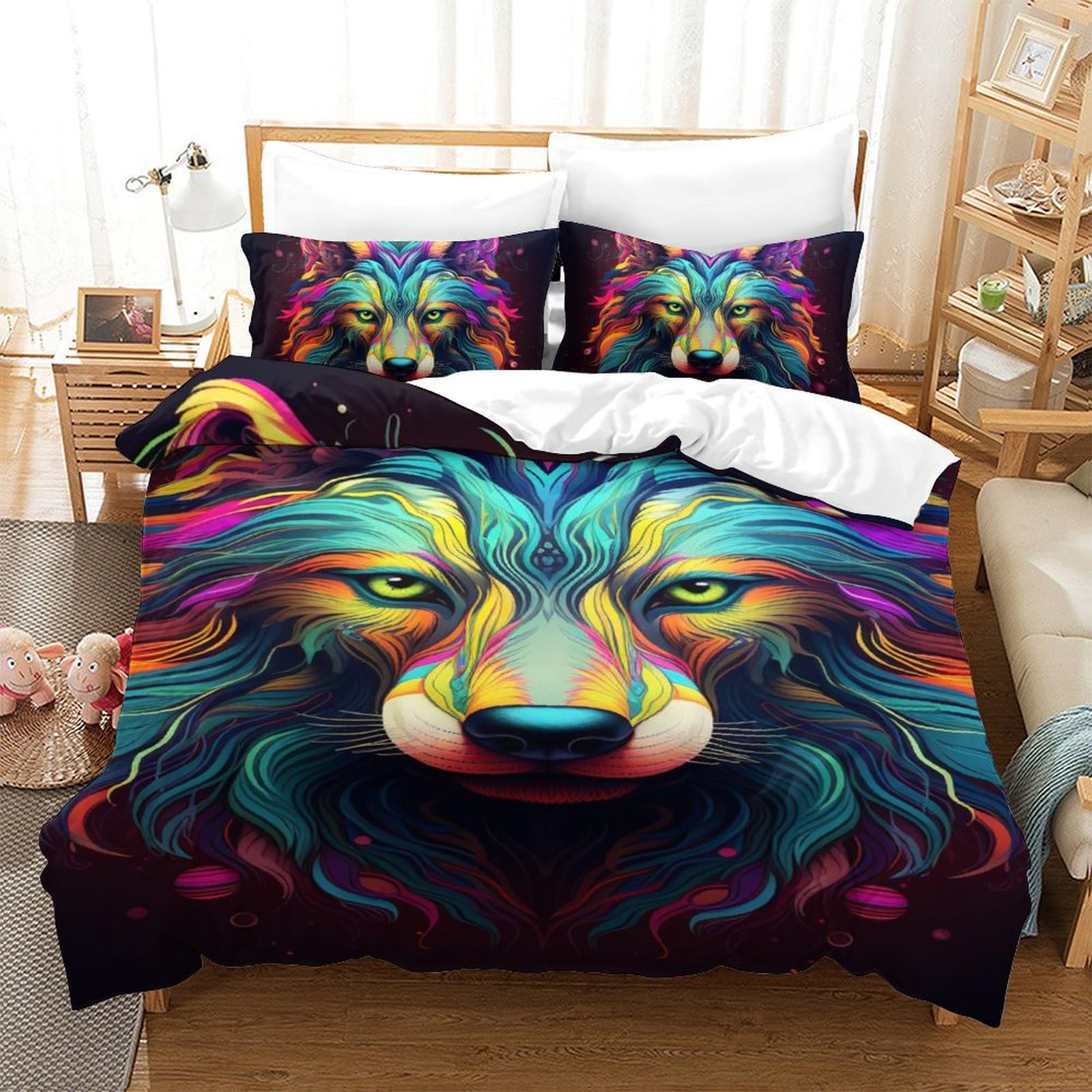 Parure de lit loup 3D pour transformer la chambre ado
