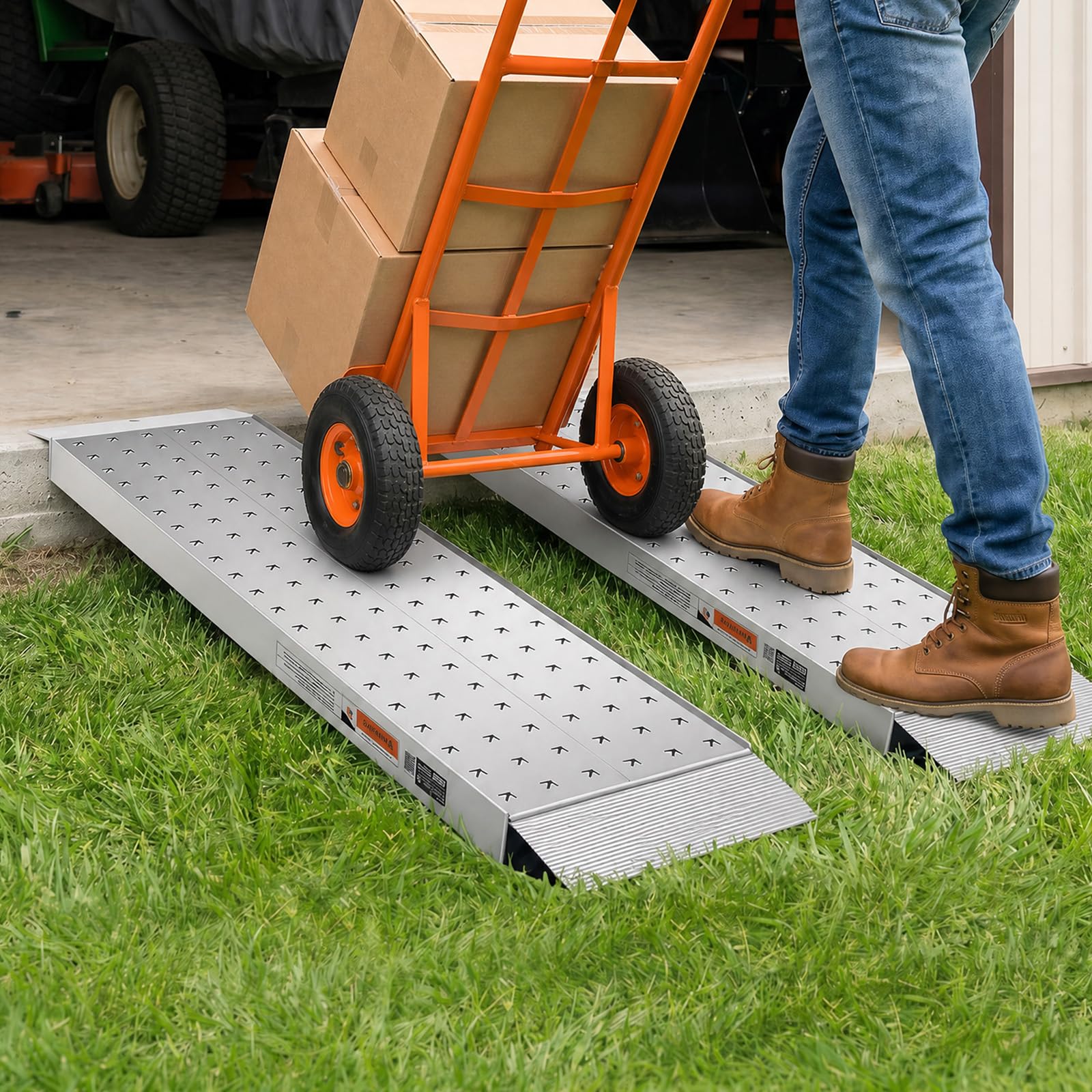 VEVOR Auffahrrampen 2 STK. Laderampen 1396 x 304 mm, Anhängerrampen mit Antirutschplatten & 1360 kg Gesamttragfähigkeit, Verladerampen Aluminiumrampen für Motorräder Rasenmäher Traktoren Anhänger