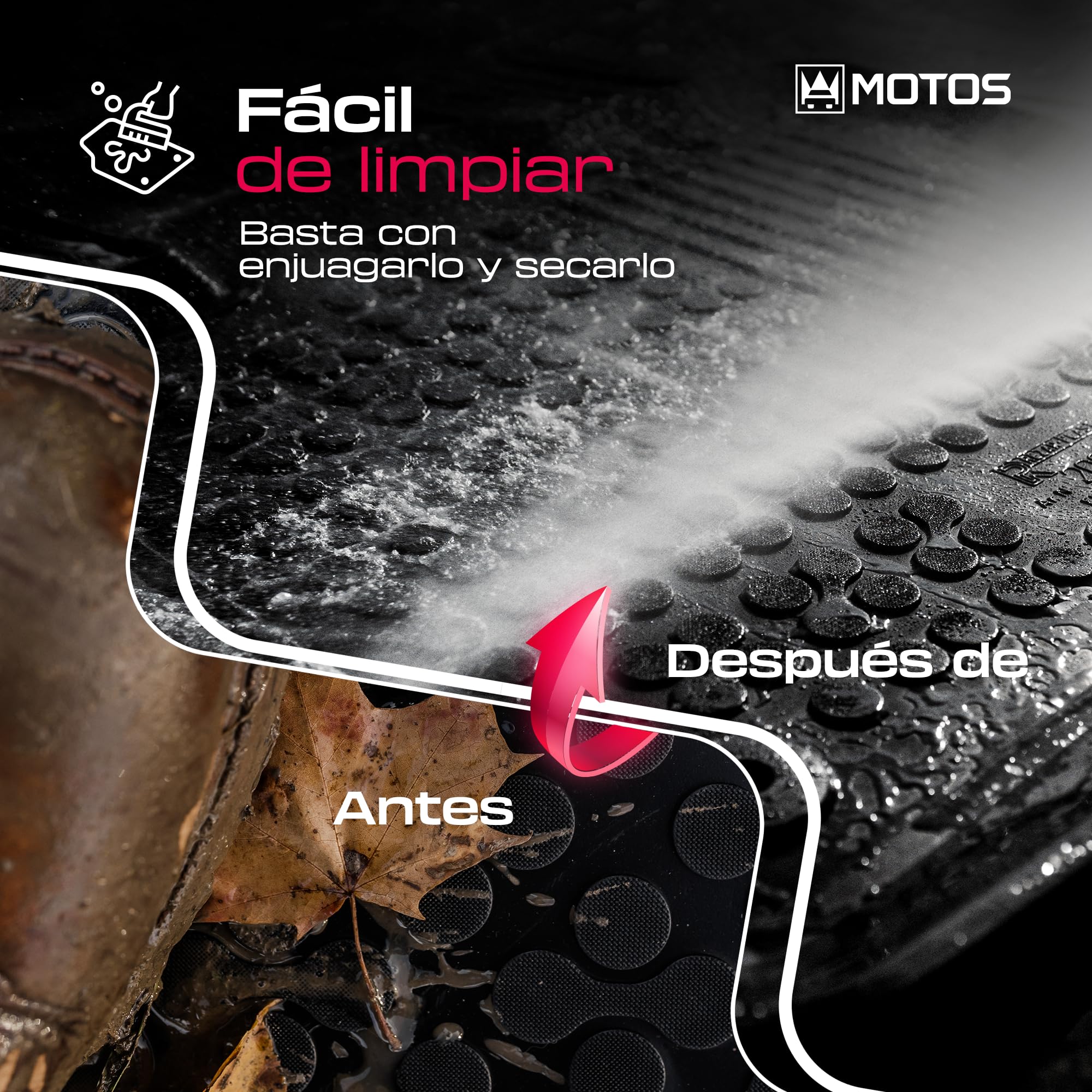 MOTOS Juego de Alfombrillas de Goma para Coche y Alfombrilla de PE para Maletero Adecuado para Fiat Doblo III Desde 2022 Mejora la Comodidad de Tus Viajes con la Alfombrilla Antideslizante para Coche