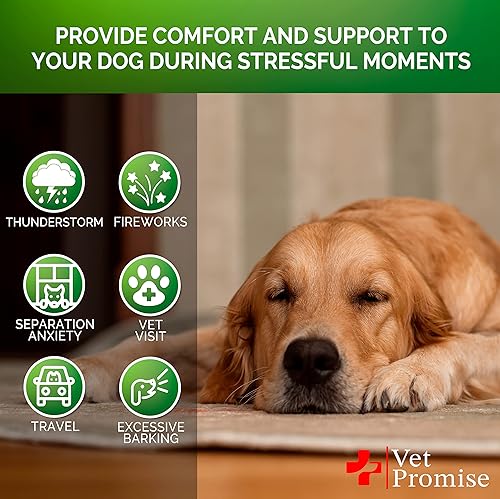 Miniatura 4 de Vet Promise Suplemento de masticables calmantes de cáñamo para perros, 120 golosinas suaves