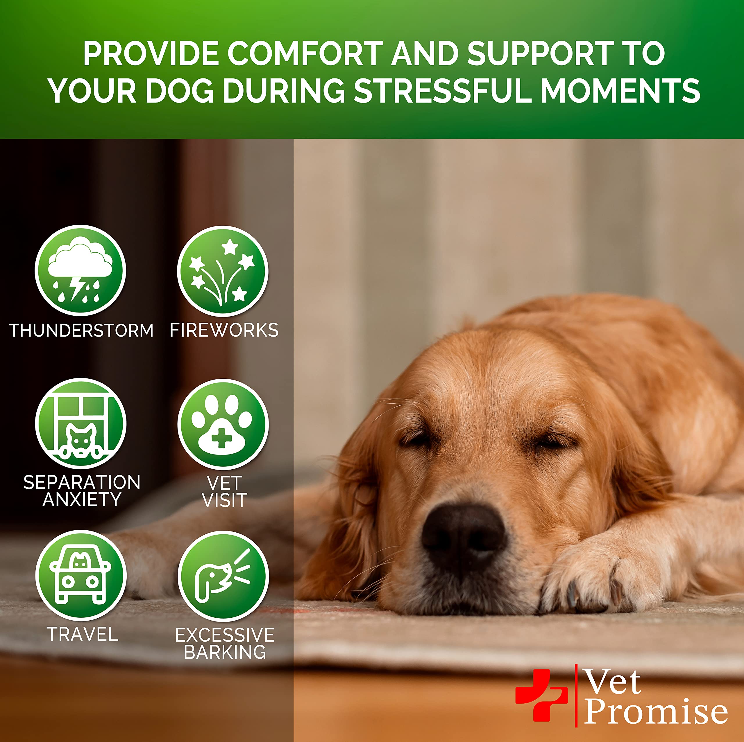 Masticables calmantes de cáñamo para perros con ansiedad y estrés, golosinas calmantes para perros, alivio de la ansiedad del perro, separación, viajes, ladridos, melatonina para perros, aceite de