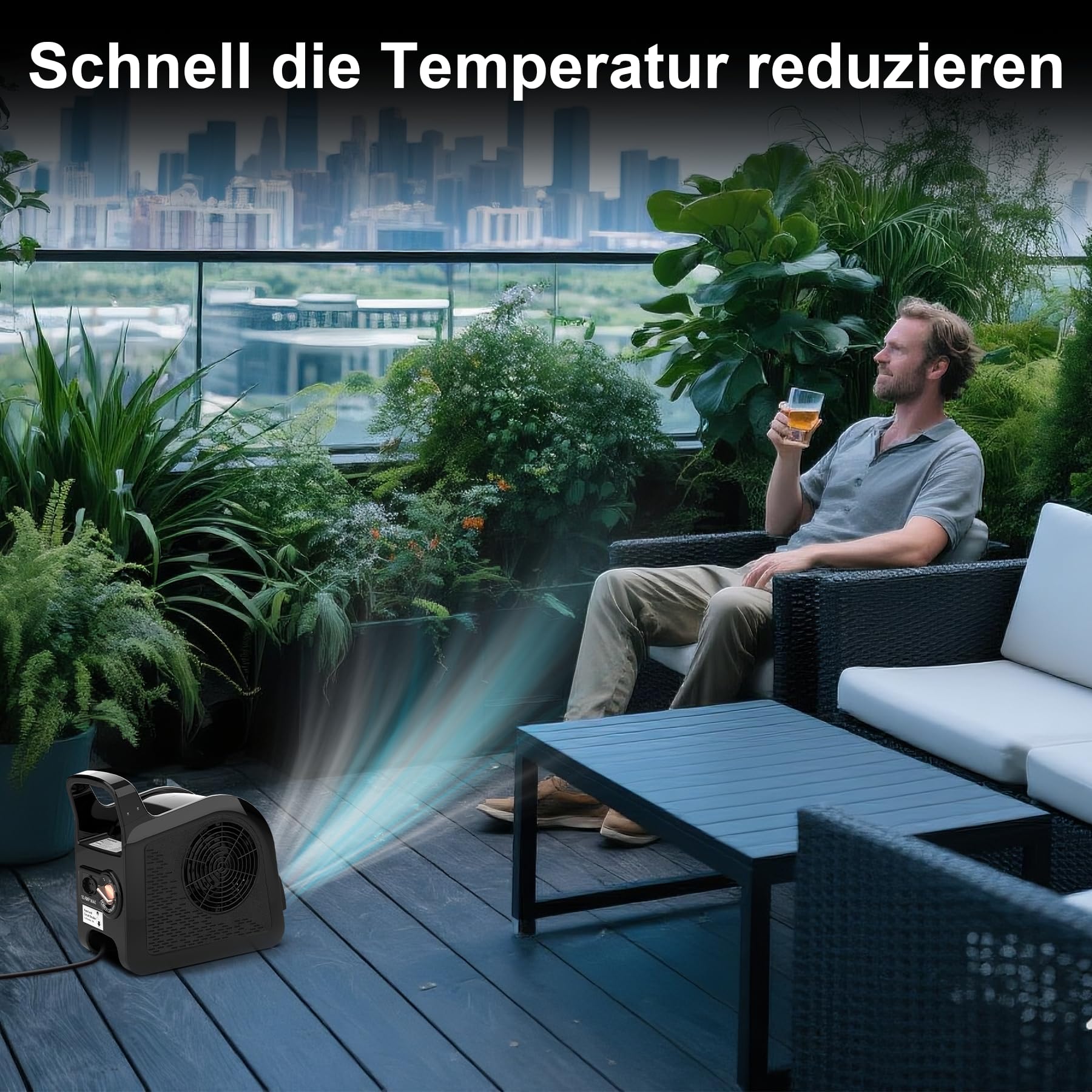 High Velocity Blower Fan - Floor Drying Fan for Cooling and Ventilating, 325 CFM Air Mover Floor Dryer Fan, Fans for Garage, Shop, 3 Geschwindigkeiten Portable Utility Fan 1 AC Outlets Black