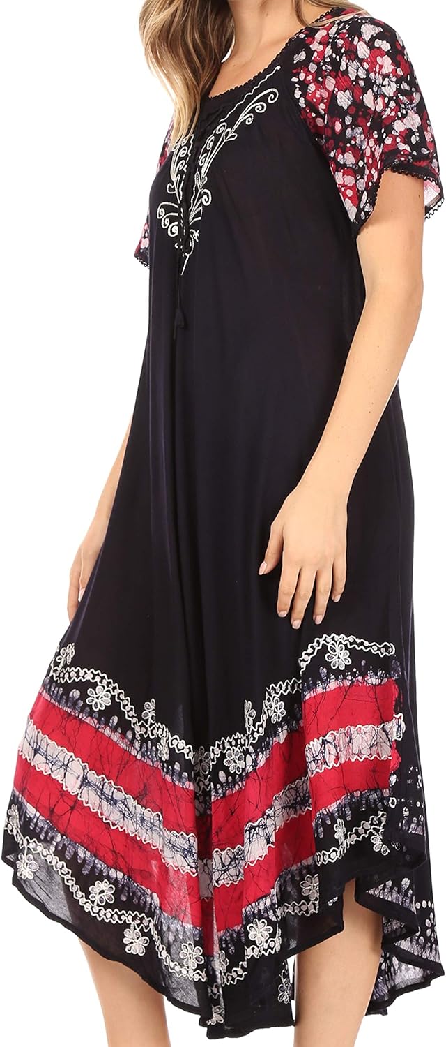 Sakkas Sara Batik CaftanTank Dress/Cover Up - Image 3