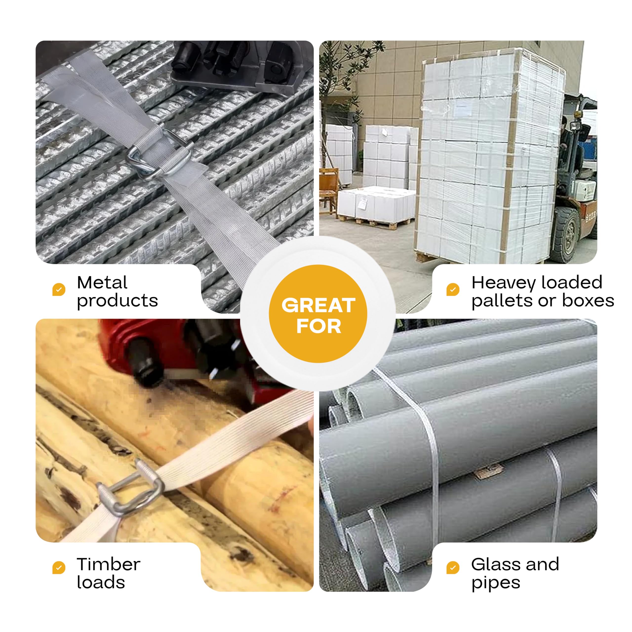 Strapping Cart/Dispenser For Composite Cord Strapping Coils With 8 X 8 Core