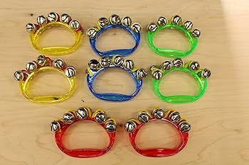 Amazon | 4色8点 セット リングベル ハンドベル 鈴 クリスマス