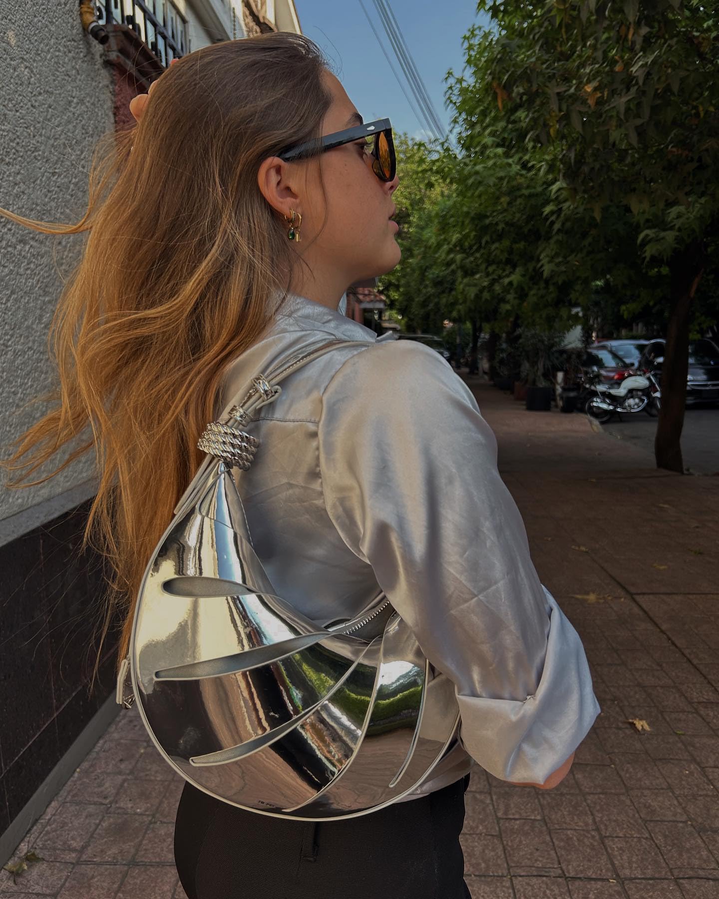 JW PEI Jana Borsa a Spalla con Decorazioni a Rete da Donna