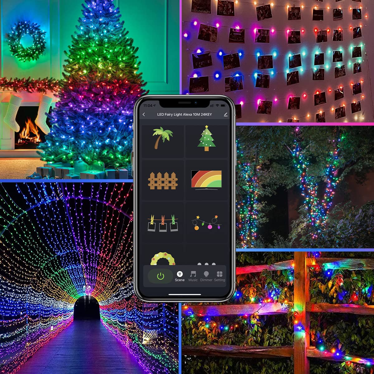 Le Kit De Bande Lumineuse Intelligente Wifi RGB Dream Color LED Peut être Contrôlé Avec Tuya APP Music Alexa Google Home Mic Voice & 40keys Remote - DERUN LED
