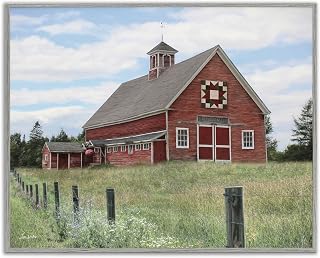Stupell Industries Rustic Barn Fence Posts Gray Framed Giclee Wall Art Design by Lori Deiter, 14 x 11