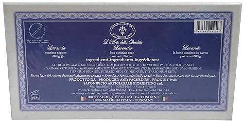Miniatura 2 de Jabón de baño La Saponeria Firenze by Saponificio Artigianale Fiorentino Italian Spa Cleanser Made In Tuscany Barra decorativa Lavanda de 10.5 onzas