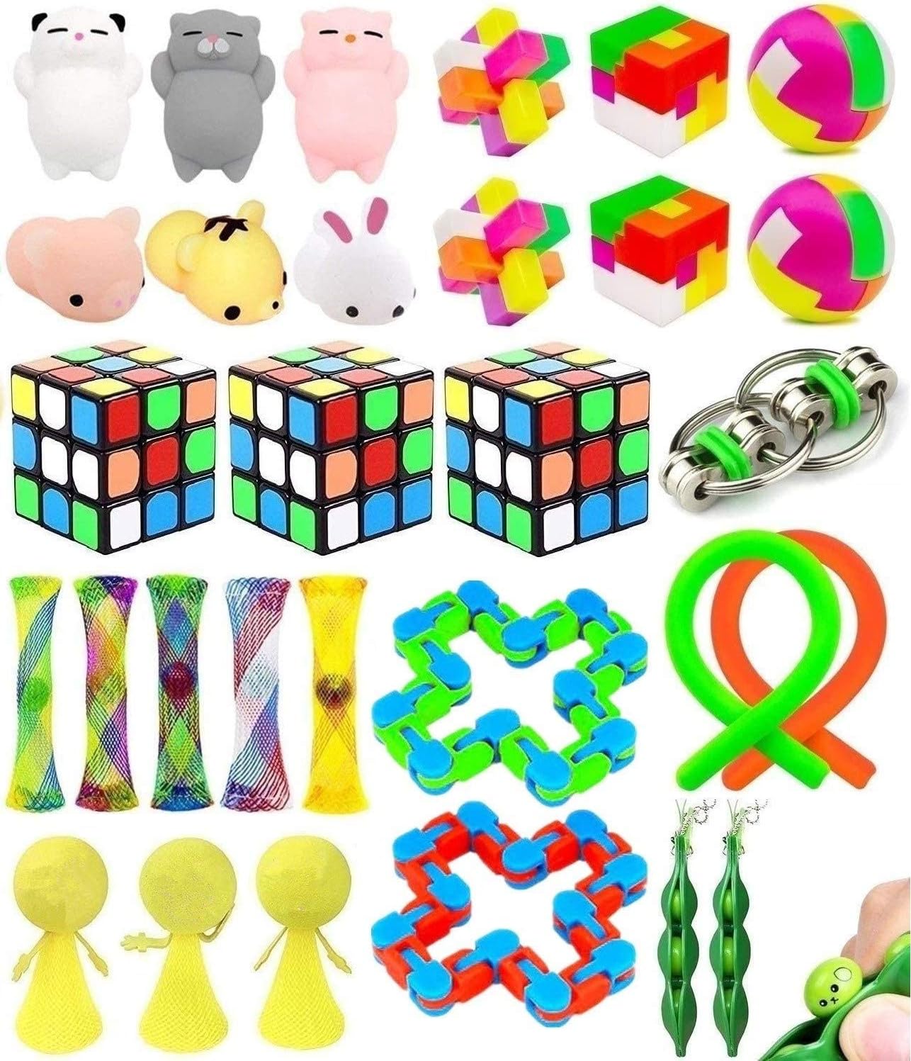 Fidget Toys Set, Sensory Toys Bundle for Stress Relief, Sensory Fidget for Kids and Adults, Sensory Gadget for ADHD Anxiety Autism