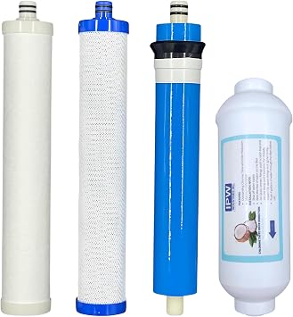 Replacement Filter Set for Culligan AquaCleer AC-30 RO System 4-Pack Cartridges & Membrane Filters Only, No Housings