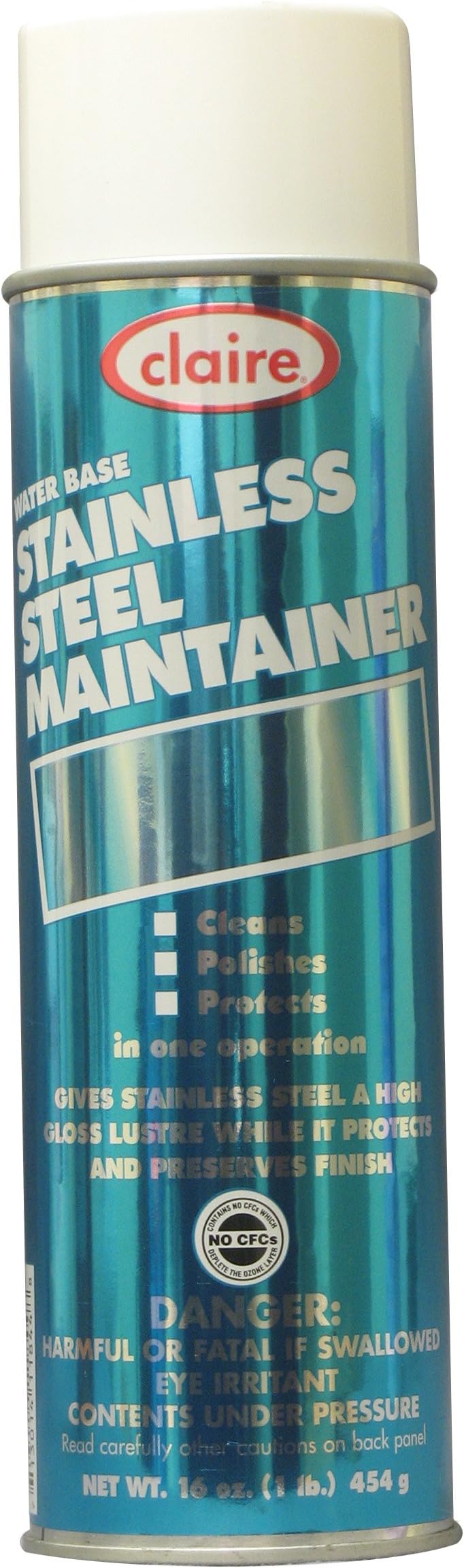 Claire C-844 16 Oz. Water Base Stainless Steel Maintainer Aerosol Can (Case of 12)