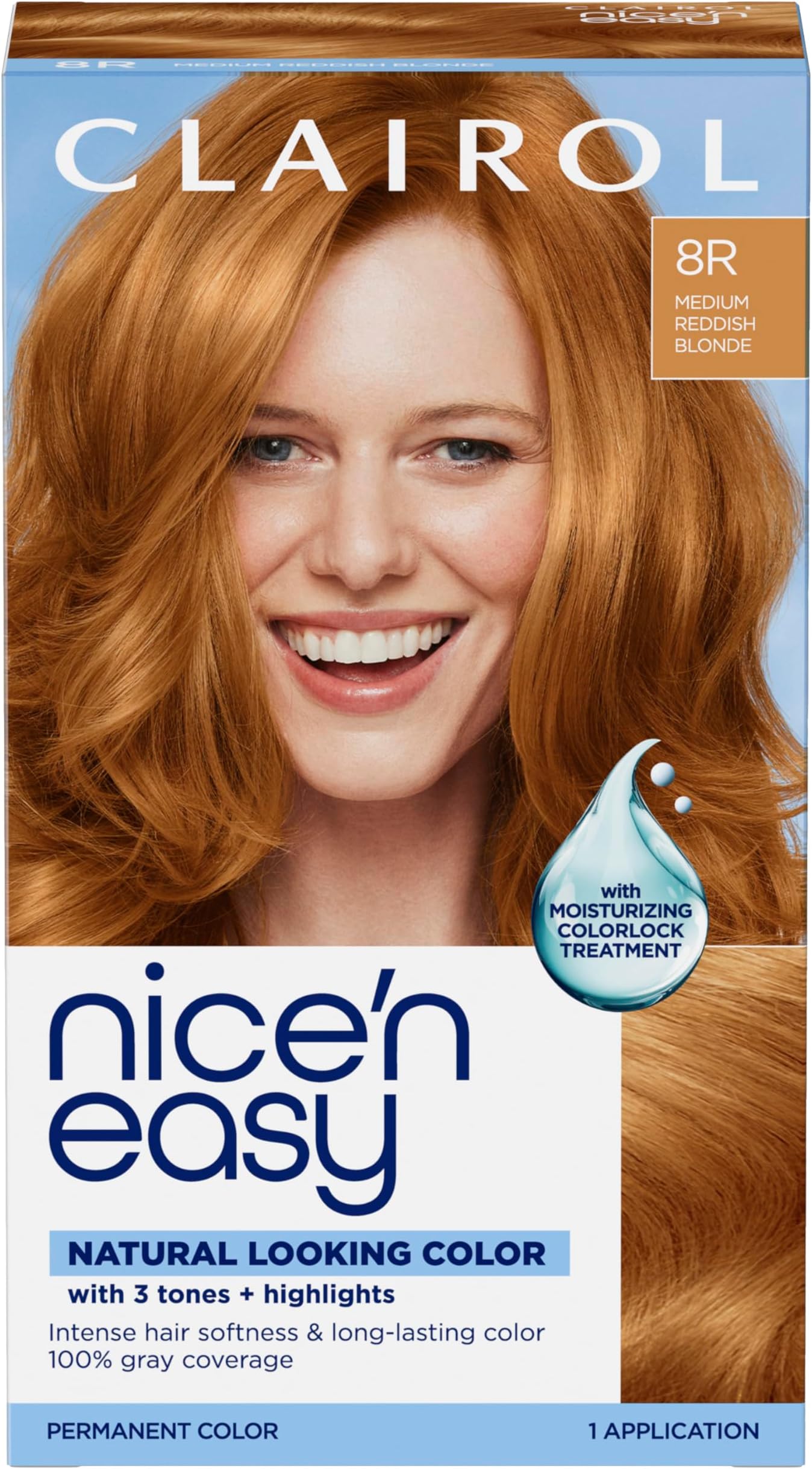 Nice'N Easy Crème 8R Medium Reddish Blonde (1 Kit)