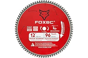FOXBC 12 Inch Miter Saw Blade - Engineered for Cutting Non-Ferrous Metals