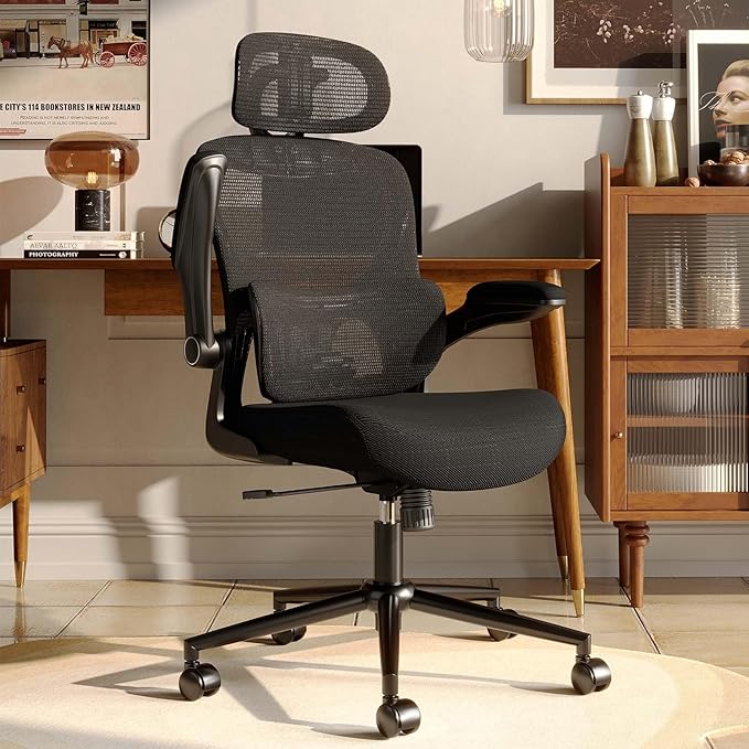 Silla de Oficina Ergonómica con Respaldo Alto y Apoyabrazos